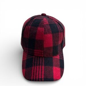 Red and Black Plaid Cap